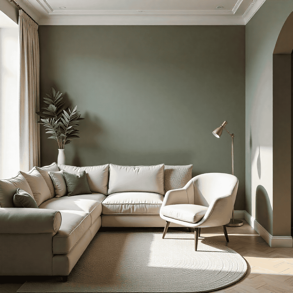 Flatlay showing curated interior design color palette and material samples